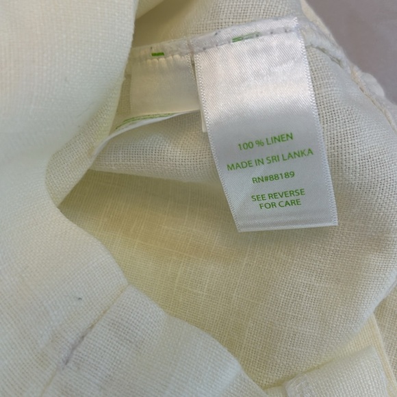 Lilly Pulitzer Women’s 100% Linen High Waist Ivory Shorts Pockets Beach Size XXS - Picture 8 of 8